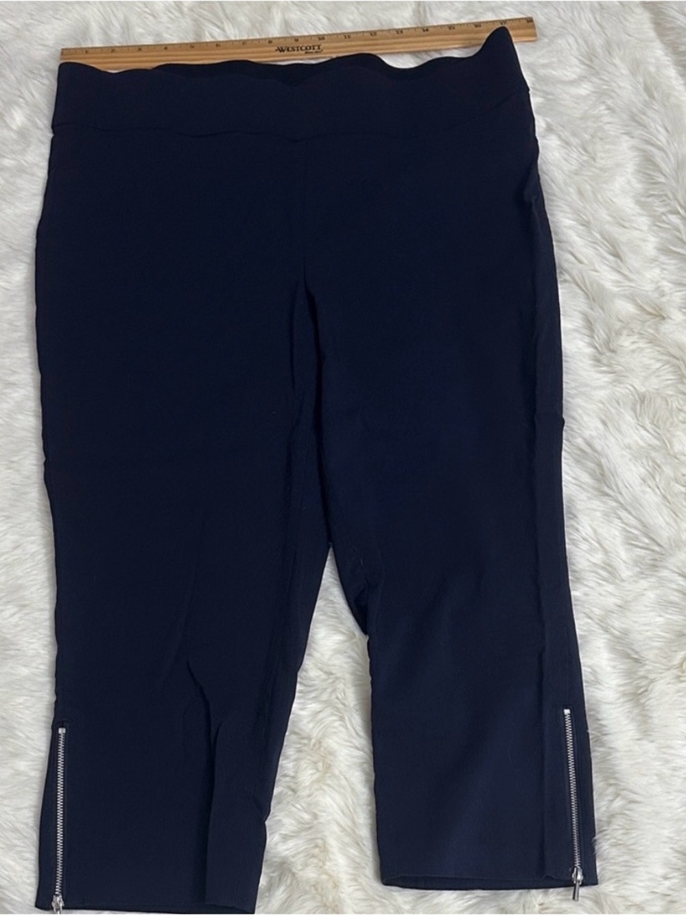 Rafaella Navy Stretch Capri Pants
